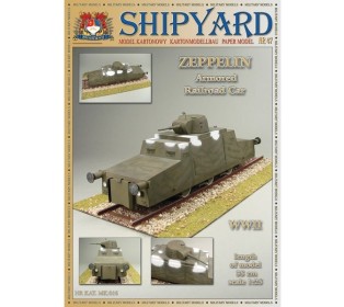 Сборная картонная модель Shipyard бронедрезина Zeppelin (№47), 1/25