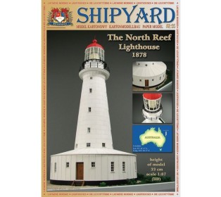 Сборная картонная модель Shipyard маяк North Reef Lighthouse (№55), 1/87