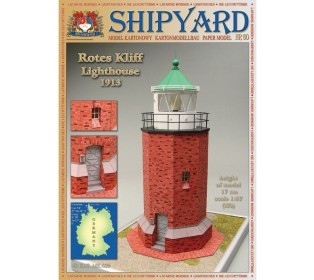 Сборная картонная модель Shipyard маяк Rotes Kliff Lighthouse (№60), 1/87