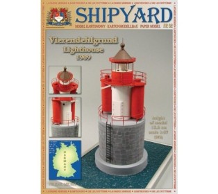 Сборная картонная модель Shipyard маяк Vierendehlgrund Lighthouse (№62), 1/87