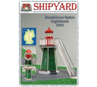Сборная картонная модель Shipyard маяк Lighthouse Bunthauser Spitze (№24), 1/72