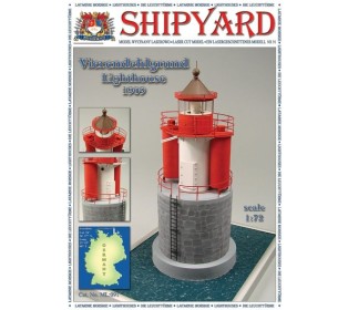 Сборная картонная модель Shipyard маяк Vierendehlgrund Lighthouse (№91), 1/72