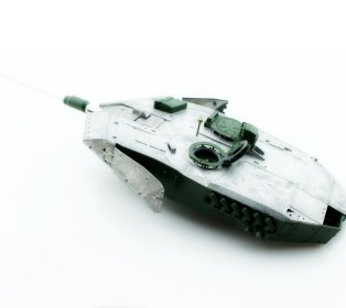 Металлическая башня для танка Leopard 2A6 c BB-пушкой и вращением на 360°, неокрашеная