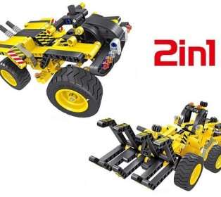 Конструктор Qihui Mechanical Master 2 в 1 Трактор и Багги (301 деталь)