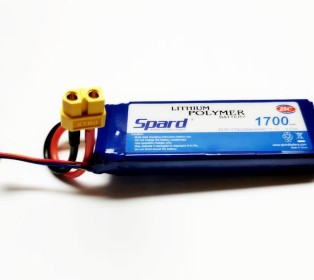 Аккумулятор Li-Po Spard 1700mAh, 11,1V, 25C, XT60