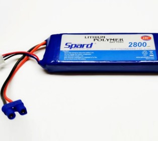 Аккумулятор Li-Po Spard 2800mAh, 7,4V, 15C, EC2