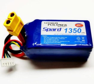 Аккумулятор Li-Po Spard 1350mAh, 14,8V, 45C, XT60
