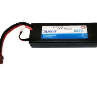 Аккумулятор Li-Po Spard 6000mAh, 7,4V, 30C, T‐plug для Remo Hobby и Himoto 1/10, 1/8