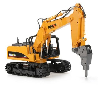 Радиоуправляемый экскаватор c отбойным молотом HUI NA TOYS 2.4G 16CH 1/14 RTR