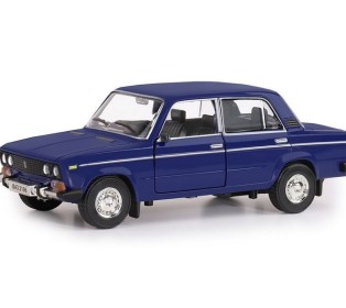 Машина "АВТОПАНОРАМА" ВАЗ 2106, 1/22, синий, инерция, в/к 24,5*12,5*10,5 см
