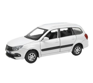 Машина "АВТОПАНОРАМА" LADA GRANTA CROSS, белый, 1/24, свет, звук, инерция, в/к 24,5*12,5*10,5 см
