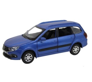 Машина "АВТОПАНОРАМА" LADA GRANTA CROSS, синий, 1/24, свет, звук, инерция, в/к 24,5*12,5*10,5 см
