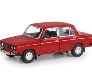 Машина "АВТОПАНОРАМА" ВАЗ 2106, 1/22, красный, инерция, в/к 24,5*12,5*10,5 см