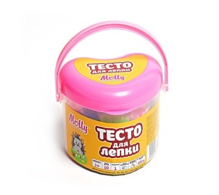 Тесто для лепки 10 цветов (150 грамм) + 1  формочка