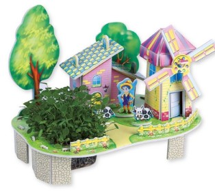 3D пазл из пенокартона В ГОСТЯХ У МЕЛЬНИКА (23 детали, 4 листа)