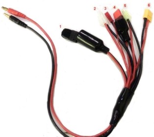 Кабель для зарядного устройства Banana - TRX/Tamiya/JST/T-plug/Mini Tamiya/XT60