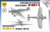 Сборная модель ZVEZDA Немецкий истребитель Мессершмитт Bf-109F2 (сборка без клея), 1/72