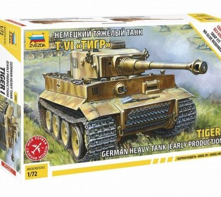 Сборная модель ZVEZDA Немецкий танк Т-VI "Тигр" (сборка без клея), 1/72
