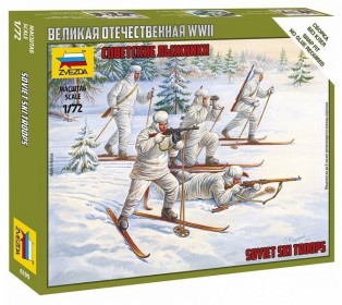 Сборные солдатики ZVEZDA Советские лыжники, 1/72