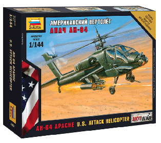 Сборная модель ZVEZDA Американский вертолёт Апач, 1/144