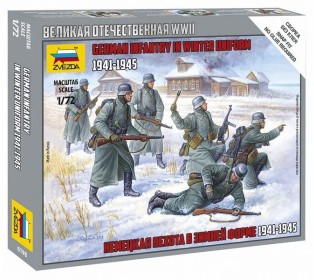 Сборные солдатики ZVEZDA Немецкая пехота 1939-1942гг (зима), 1/72
