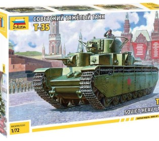 Сборная модель ZVEZDA Советский тяжёлый танк Т-35, 1/72