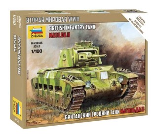 Сборная модель ZVEZDA Британский средний танк "Матильда II", 1/100