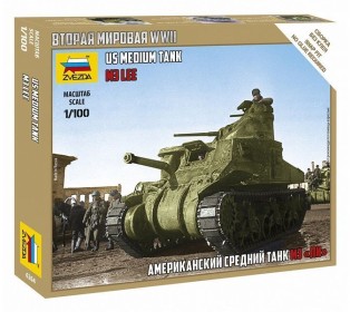 Сборная модель ZVEZDA Американский средний танк "Ли" М3, 1/100