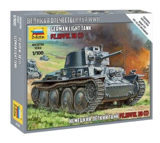 Сборная модель ZVEZDA Немецкий лёгкий танк Т-38, 1/100