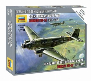 Сборная модель ZVEZDA Немецкий самолет Юнкерс Ю-52, 1/200