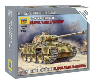 Сборная модель ZVEZDA Немецкий средний танк Т-V A "Пантера", 1/100
