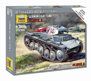 Сборная модель ZVEZDA Немецкий танк Т-II, 1/100