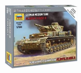 Сборная модель ZVEZDA Немецкий танк Т-IV, 1/100