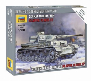 Сборная модель ZVEZDA Немецкий танк Т-IV F2, 1/100