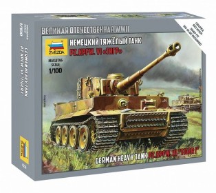 Сборная модель ZVEZDA Немецкий танк Т-VI Тигр, 1/100