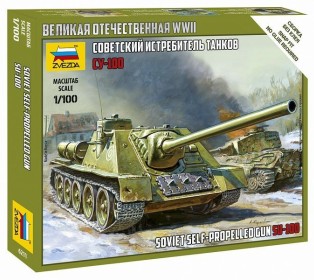 Сборная модель ZVEZDA Советский истребитель танков СУ-100, 1/100