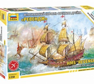Сборная модель ZVEZDA Флагманский корабль Френсиса Дрейка "Ревендж", 1/350