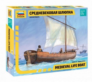 Сборная модель ZVEZDA Средневековая шлюпка, 1/72
