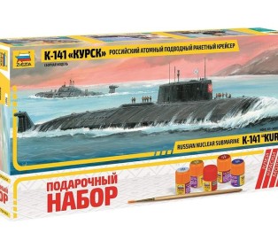 Сборная модель ZVEZDA Российский атомный подводный ракетный крейсер К-141 «Курск», под.набор, 1/350