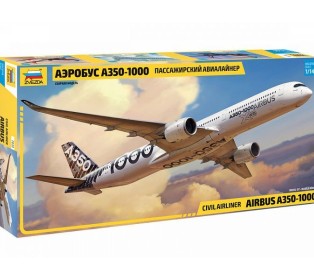 Сборная модель ZVEZDA Пассажирский авиалайнер Аэробус А-350-1000, 1/144