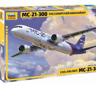 Сборная модель ZVEZDA Пассажирский авиалайнер МС-21-300, 1/144