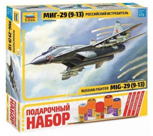 Сборная модель ZVEZDA Российский истребитель МиГ-29 (9-13), подарочный набор, 1/72