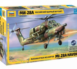 Сборная модель ZVEZDA Российский ударный вертолёт Ми-28А, 1/72