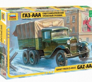 Сборная модель ZVEZDA Советский армейский трехосный грузовик (ГАЗ-ААА), 1/35