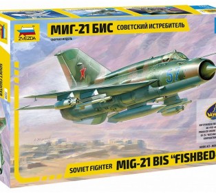 Сборная модель ZVEZDA Советский истребитель МиГ-21БИС, 1/72