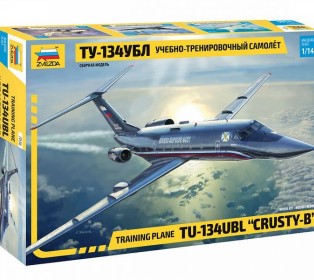 Сборная модель ZVEZDA Учебно-тренировочный самолёт ТУ-134УБЛ, 1/144
