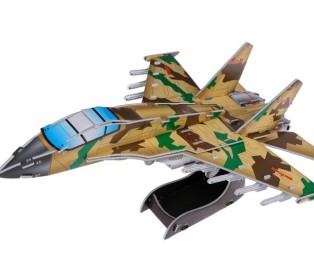 3D пазлы из пенокартона ВОЕННЫЙ САМОЛЕТ (32 детали)