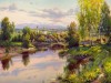 Картина по номерам 40х50 ПРИЩЕПА. ВЕЧЕР (29 цветов)