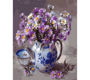 Картина по номерам 40х50 ЧАЙНОЕ НАСТРОЕНИЕ (28 цветов)