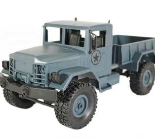 Радиоуправляемая машина MN MODEL военный грузовик (серый) 4WD 2.4G 1/16 RTR